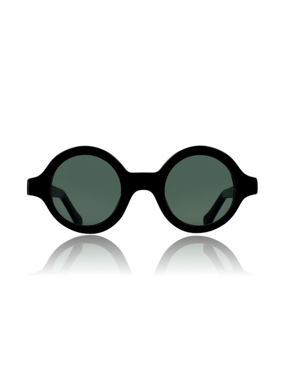 New Raval Eyewear Unisex Sunglasses Black Round Blue Lens Acetate Frame ELECTRIC
